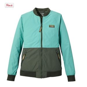 NWT L.L. Bean Women’s 3 Season Bomber Jacket Colorblock XS
